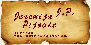 Jeremija Pijović vizit kartica